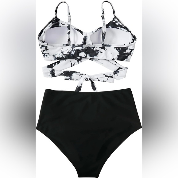 SUUKSESS Women Wrap Bikini Set Push Up High Waisted 2 Piece Swimsuits - Picture 3 of 8